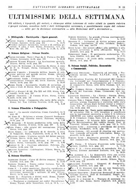 L'avvisatore librario settimanale bollettino bibliografico