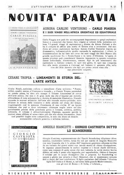 L'avvisatore librario settimanale bollettino bibliografico