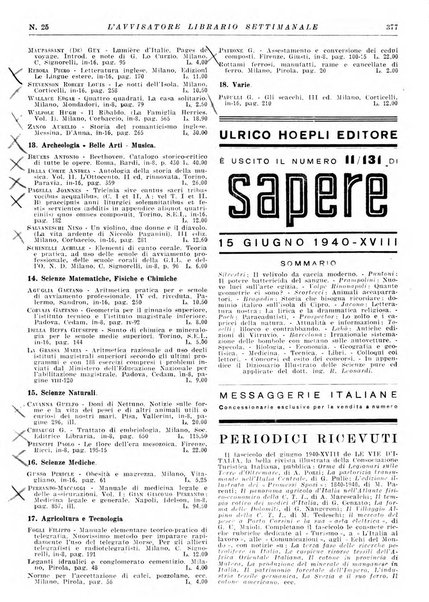 L'avvisatore librario settimanale bollettino bibliografico