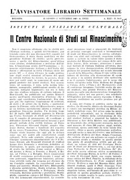 L'avvisatore librario settimanale bollettino bibliografico