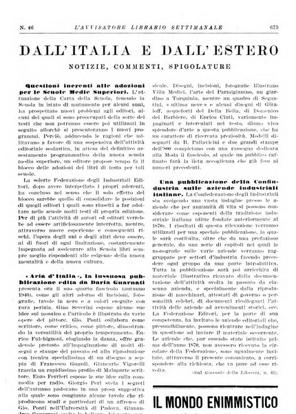 L'avvisatore librario settimanale bollettino bibliografico