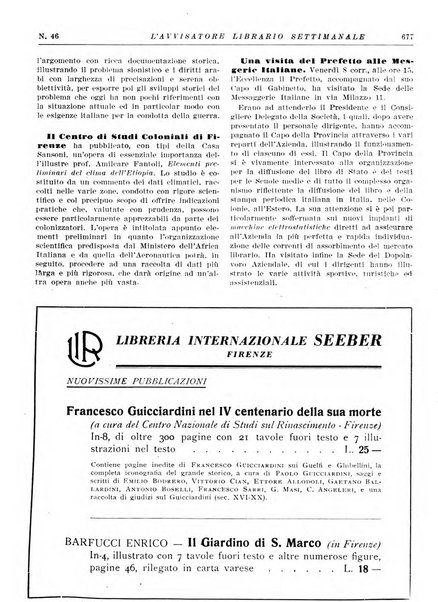 L'avvisatore librario settimanale bollettino bibliografico