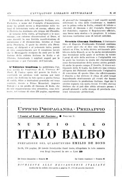 L'avvisatore librario settimanale bollettino bibliografico