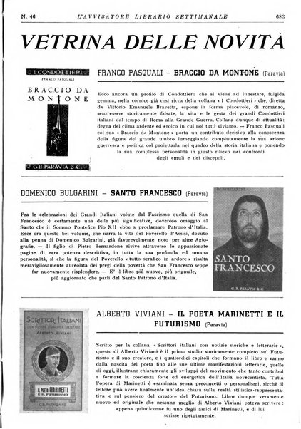 L'avvisatore librario settimanale bollettino bibliografico