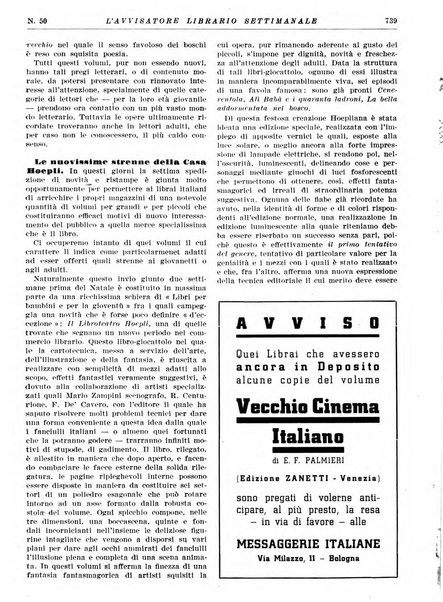 L'avvisatore librario settimanale bollettino bibliografico