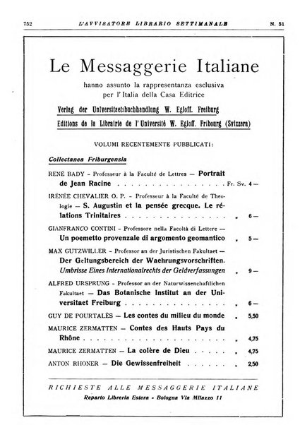 L'avvisatore librario settimanale bollettino bibliografico