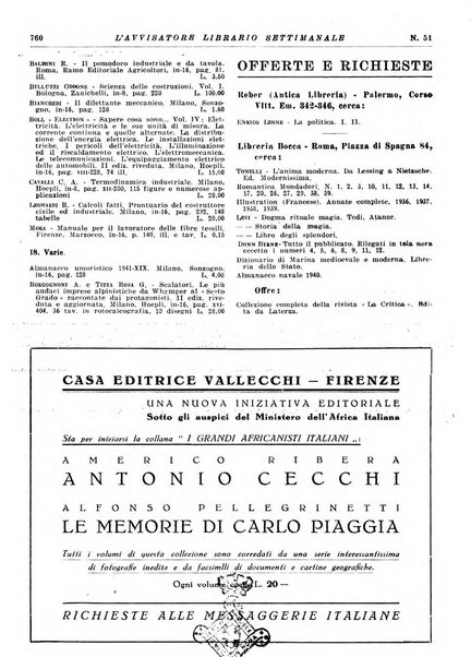 L'avvisatore librario settimanale bollettino bibliografico