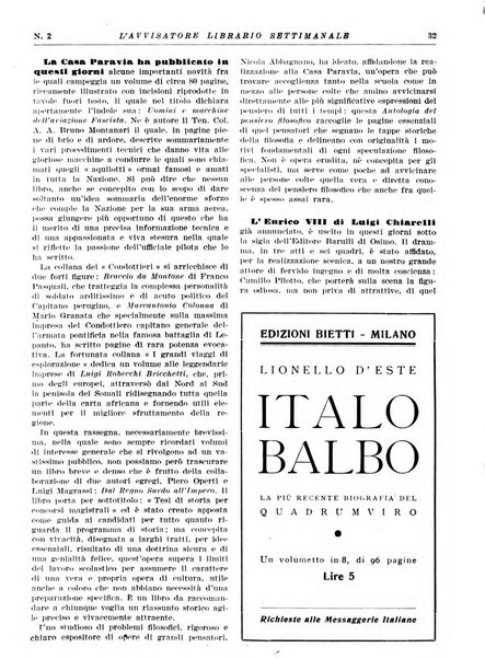 L'avvisatore librario settimanale bollettino bibliografico