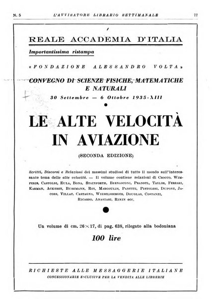 L'avvisatore librario settimanale bollettino bibliografico