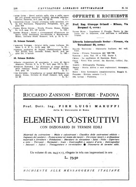 L'avvisatore librario settimanale bollettino bibliografico