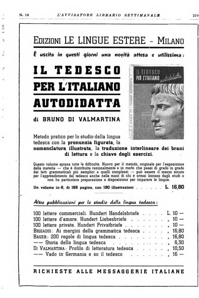 L'avvisatore librario settimanale bollettino bibliografico