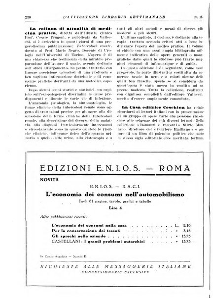 L'avvisatore librario settimanale bollettino bibliografico