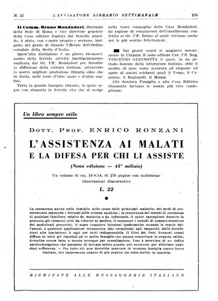 L'avvisatore librario settimanale bollettino bibliografico