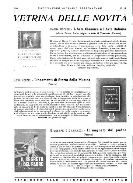 L'avvisatore librario settimanale bollettino bibliografico