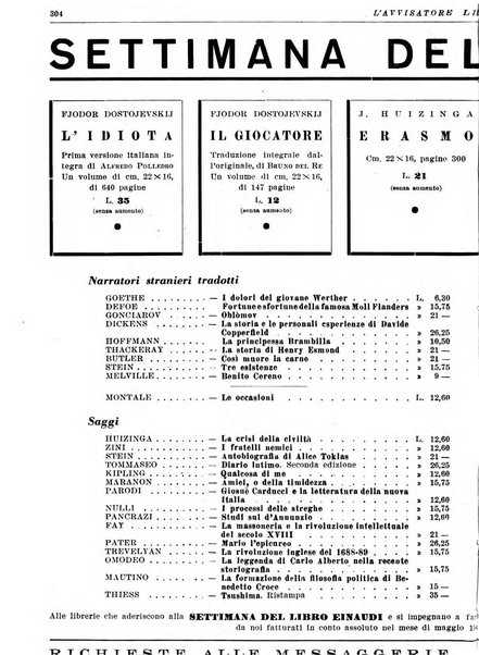 L'avvisatore librario settimanale bollettino bibliografico