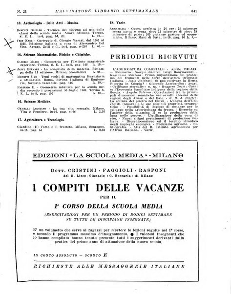 L'avvisatore librario settimanale bollettino bibliografico