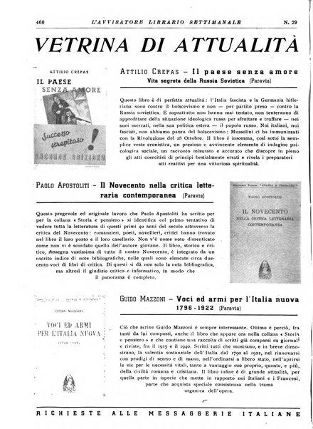 L'avvisatore librario settimanale bollettino bibliografico