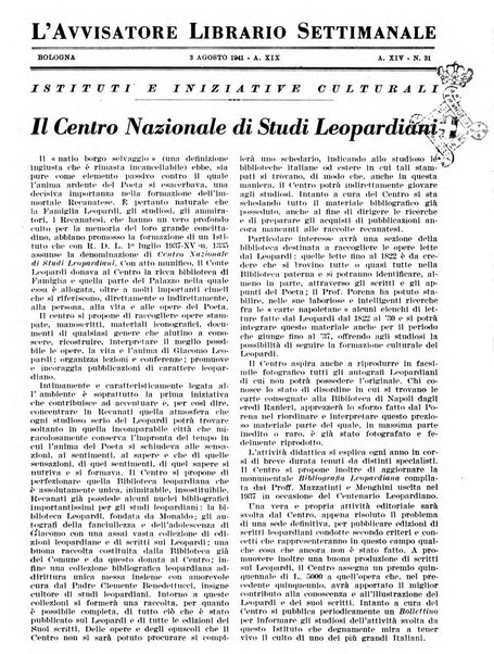 L'avvisatore librario settimanale bollettino bibliografico