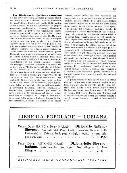 L'avvisatore librario settimanale bollettino bibliografico