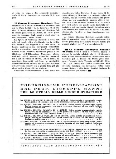 L'avvisatore librario settimanale bollettino bibliografico