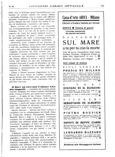 L'avvisatore librario settimanale bollettino bibliografico