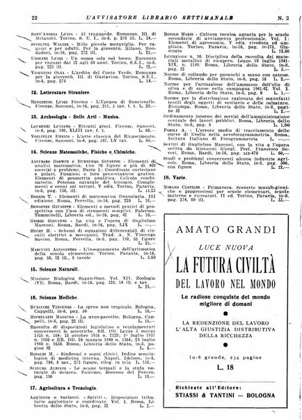 L'avvisatore librario settimanale bollettino bibliografico