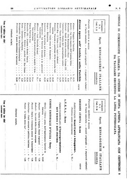 L'avvisatore librario settimanale bollettino bibliografico