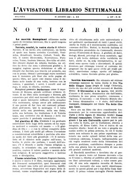 L'avvisatore librario settimanale bollettino bibliografico