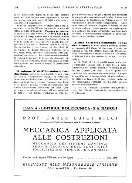 L'avvisatore librario settimanale bollettino bibliografico