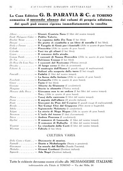 L'avvisatore librario settimanale bollettino bibliografico