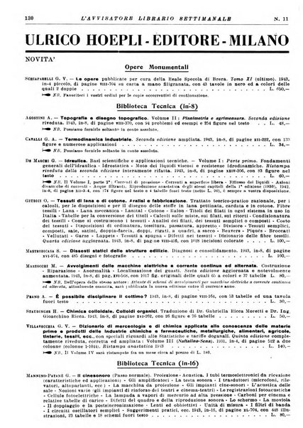 L'avvisatore librario settimanale bollettino bibliografico