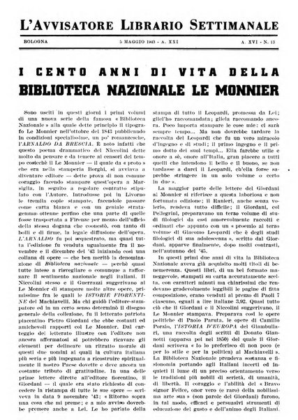 L'avvisatore librario settimanale bollettino bibliografico