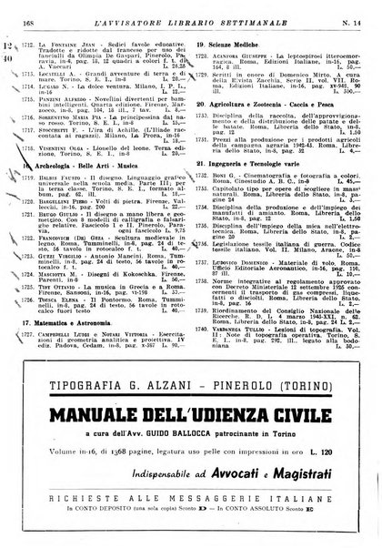 L'avvisatore librario settimanale bollettino bibliografico