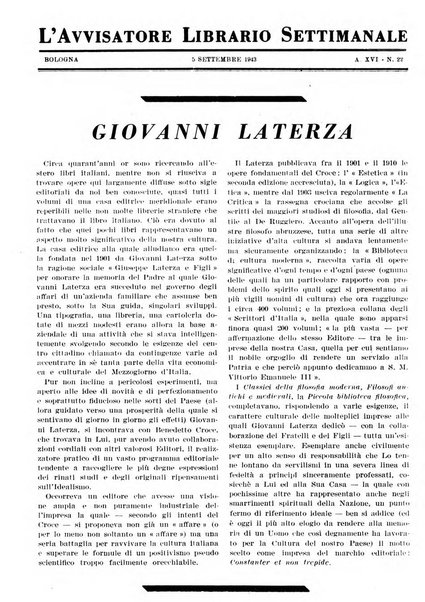 L'avvisatore librario settimanale bollettino bibliografico