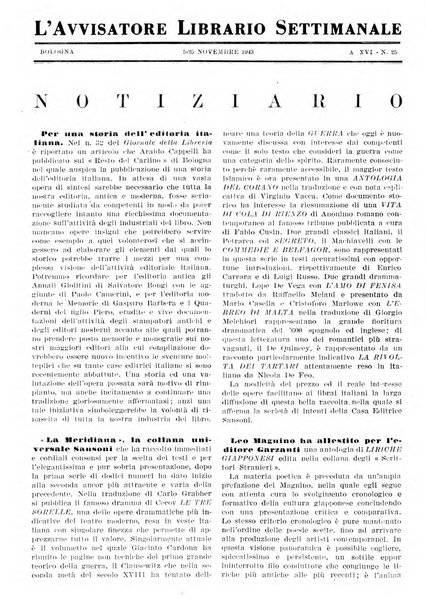 L'avvisatore librario settimanale bollettino bibliografico