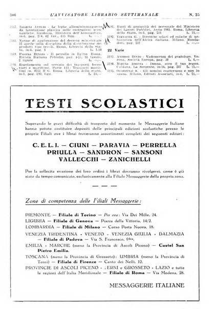 L'avvisatore librario settimanale bollettino bibliografico