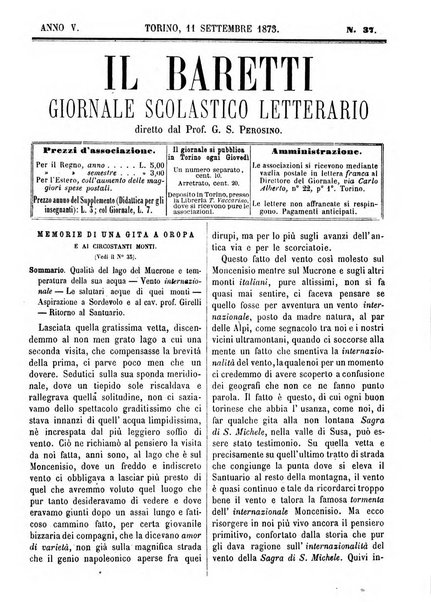 Il Baretti nuovo giornale d'istruzione