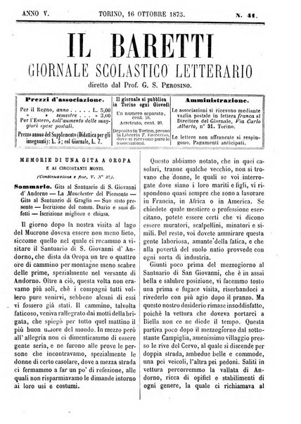 Il Baretti nuovo giornale d'istruzione