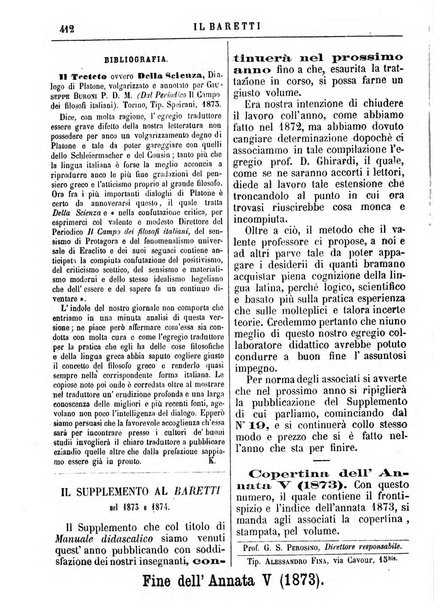 Il Baretti nuovo giornale d'istruzione