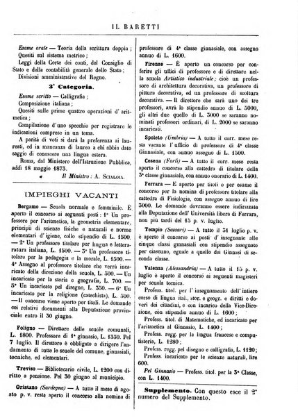 Il Baretti nuovo giornale d'istruzione