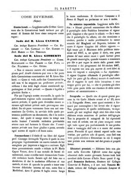 Il Baretti nuovo giornale d'istruzione