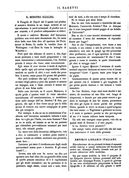 Il Baretti nuovo giornale d'istruzione