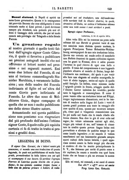 Il Baretti nuovo giornale d'istruzione