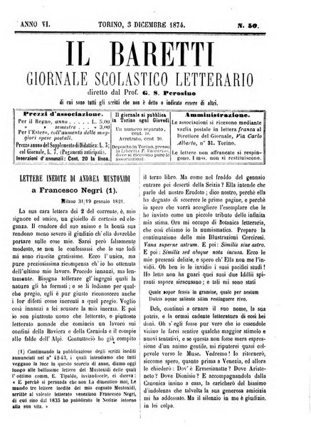 Il Baretti nuovo giornale d'istruzione