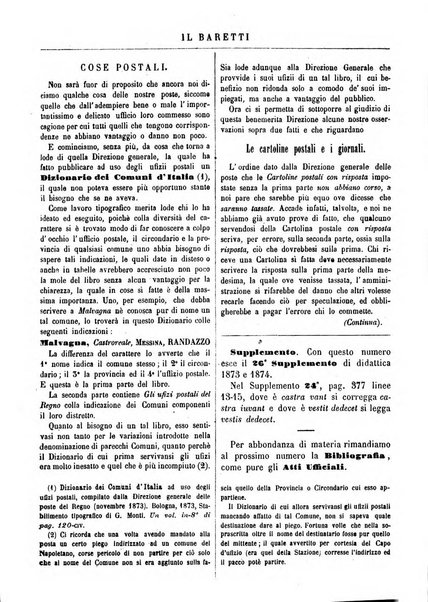 Il Baretti nuovo giornale d'istruzione