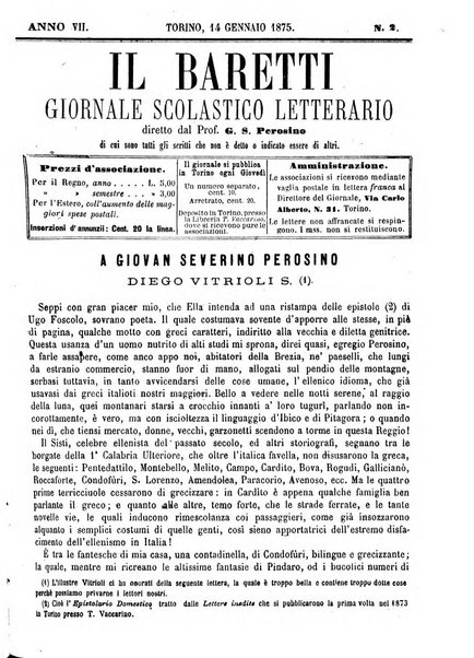 Il Baretti nuovo giornale d'istruzione