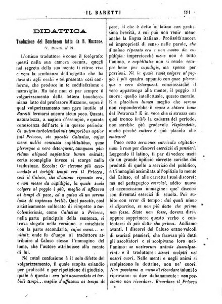 Il Baretti nuovo giornale d'istruzione