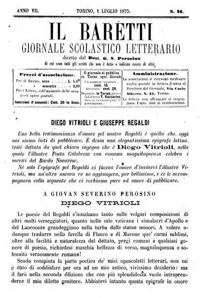 Il Baretti nuovo giornale d'istruzione