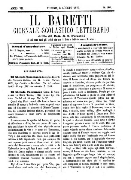 Il Baretti nuovo giornale d'istruzione