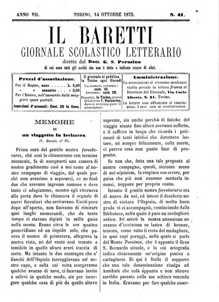 Il Baretti nuovo giornale d'istruzione